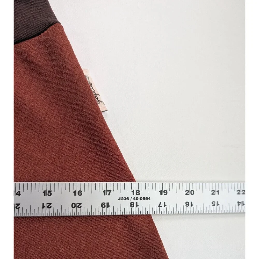 Gajettes Handmade Aline Boho Skirt Size Small Burnt Orange And Stretch Waist
